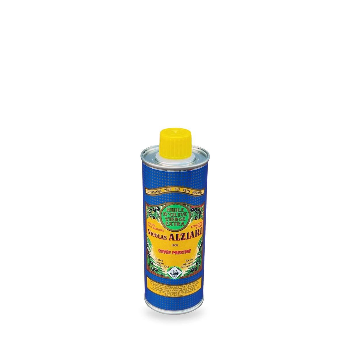Nicolas Alziari Cuvée Prestige extra virgin olive oil, 250 ml blue tin