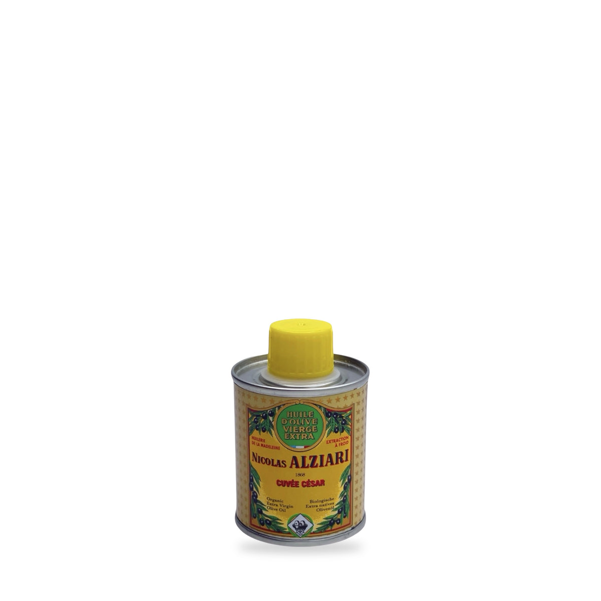 Huile d’olive vierge extra Nicolas Alziari, cuvée César biologique AOP Nice, mini-bidon de 100 ml