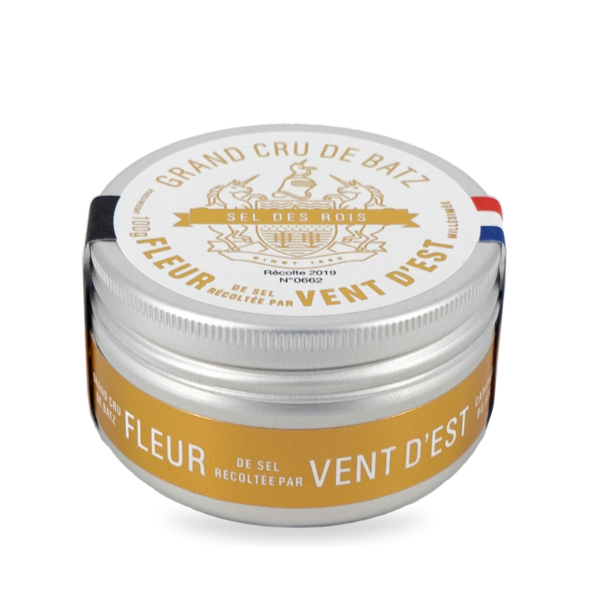 Fleur de sel Vent d’Est de Binet 1660, boîte métal de 100 g