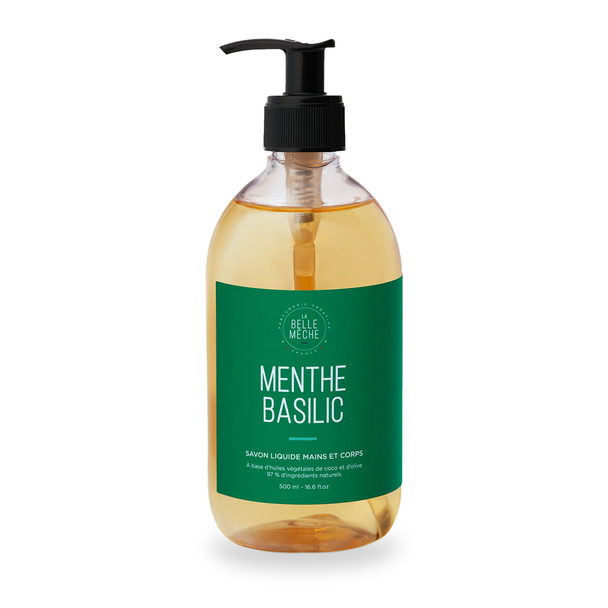Mint Basil Liquid Soap by La Belle Mèche, 500 ml bottle