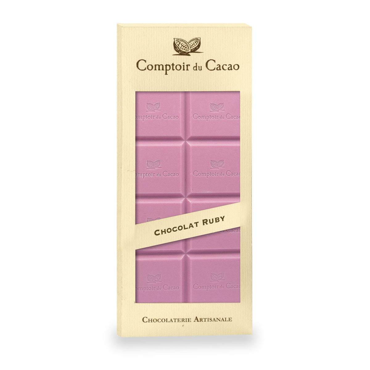 Plain Ruby Chocolate Bar by Comptoir du Cacao, 90 g