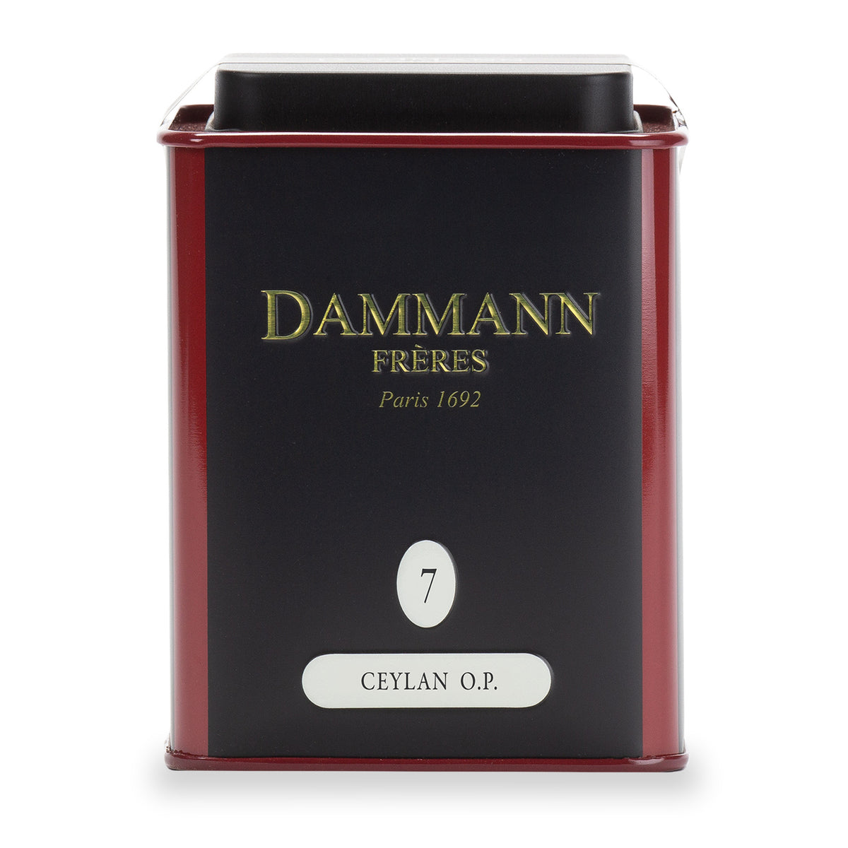 Thé Ceylan O.P. N°7 de Dammann Frères, boîte métal de 100 g