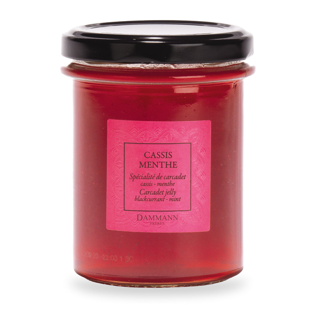 Gelée Cassis Menthe de Dammann Frères, pot en verre