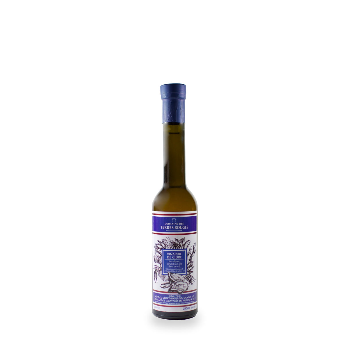 Vinaigre marin du Domaine des Terres Rouges, petit format, bouteille en verre de 250 ml