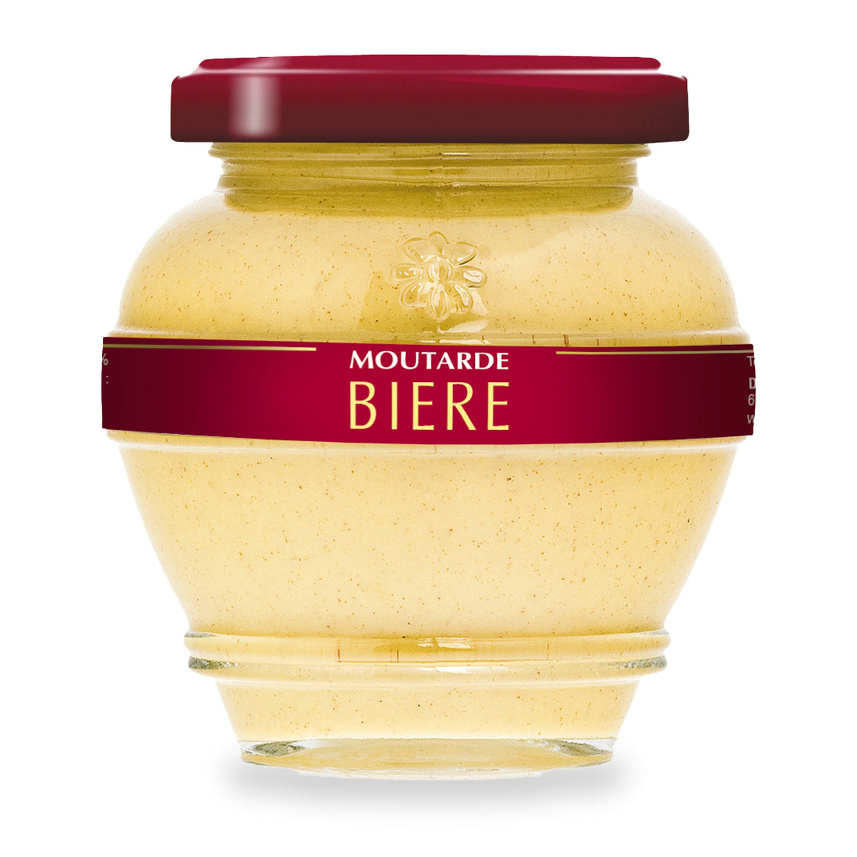 Moutarde à la bière du Domaine des Terres Rouges, pot en verre de 200 g