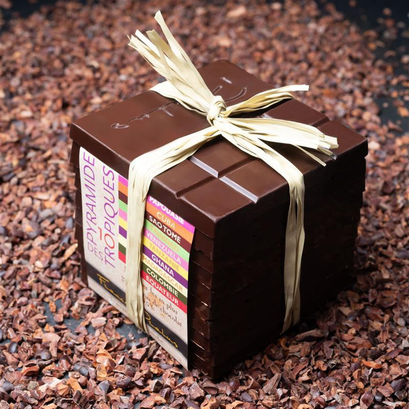 Tropical Pyramid by François Pralus on cocoa nibs