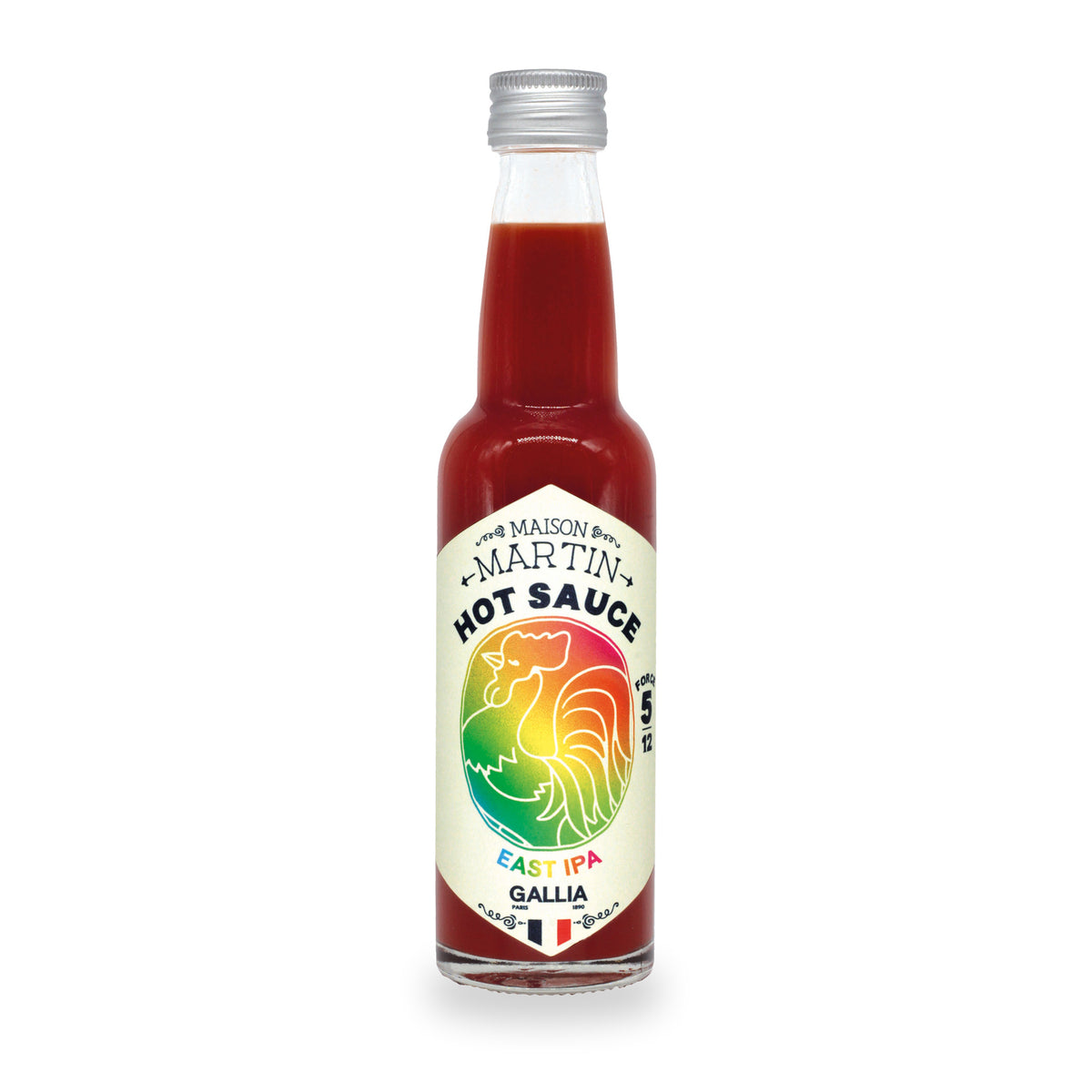 Sauce piquante East IPA Gallia de Sauce Martin, bouteille en verre de 100 ml