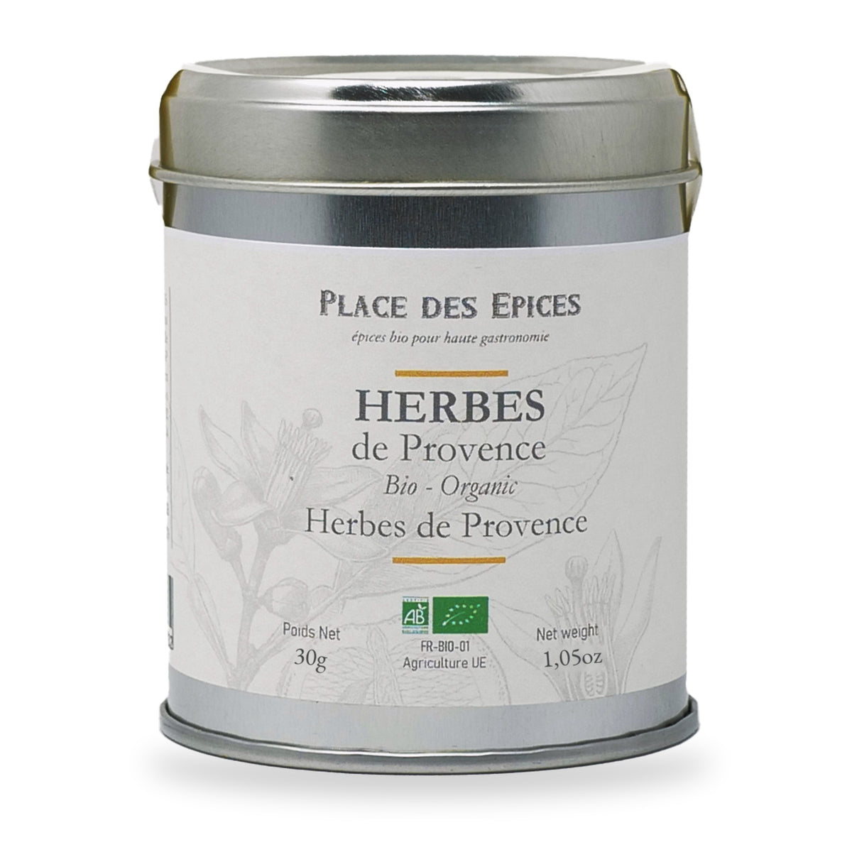 Herbes de Provence by Place des Épices, organic blend in a 30g tin