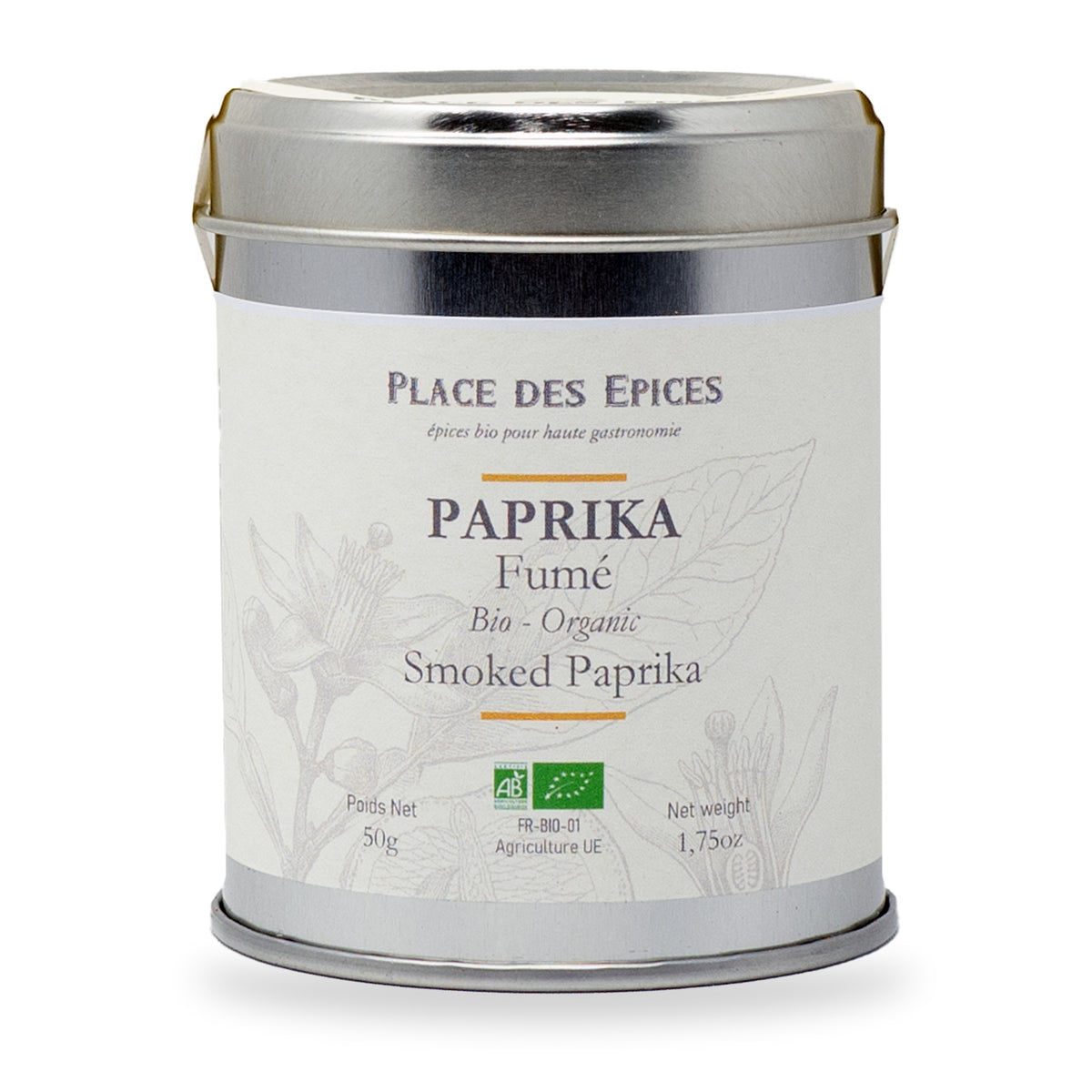 Paprika fumé Place des Épices, boîte métal de 50 g