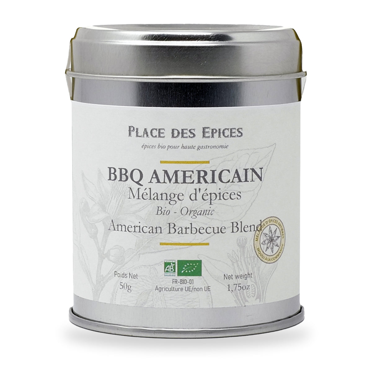 American Barbecue Blend by Place des Épices, 50 g tin