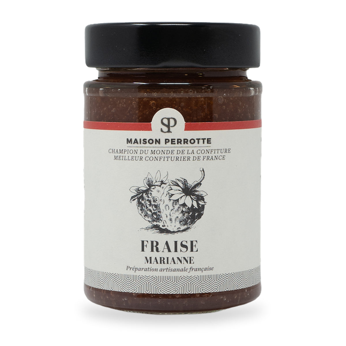 Marianne Strawberry Jam by Maison Perrotte, glass jar
