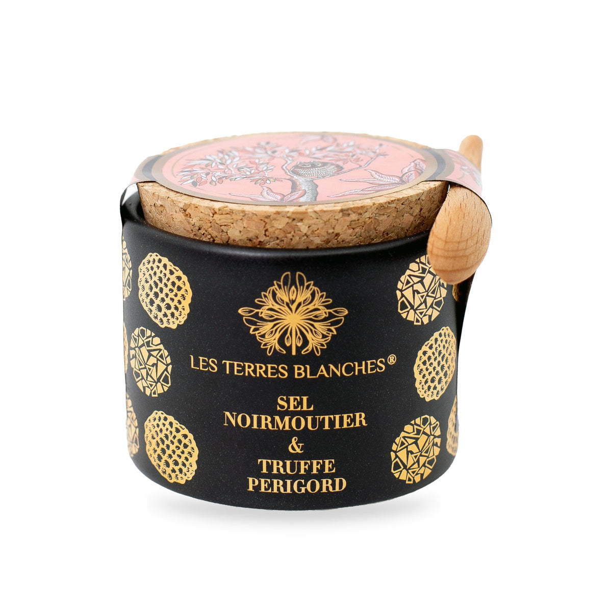 Fleur De Sel Noirmoutier & Truffle by Les Terres Blanches, 60 g ceramic jar