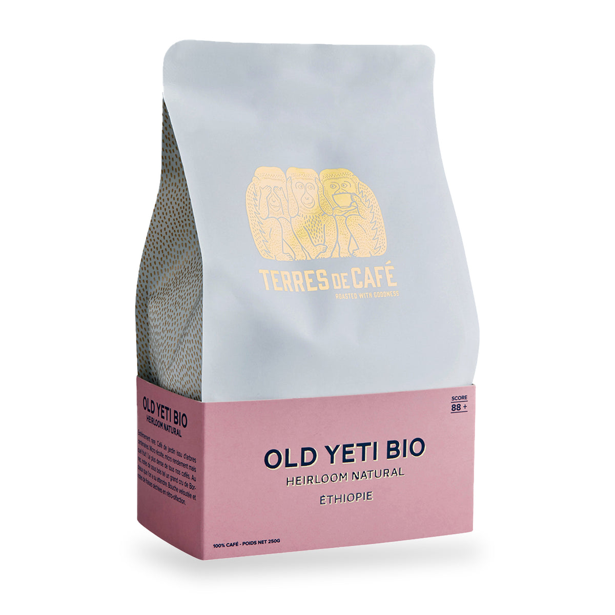 Old Yeti Coffee Beans by Terres de Café, 250 g pouch