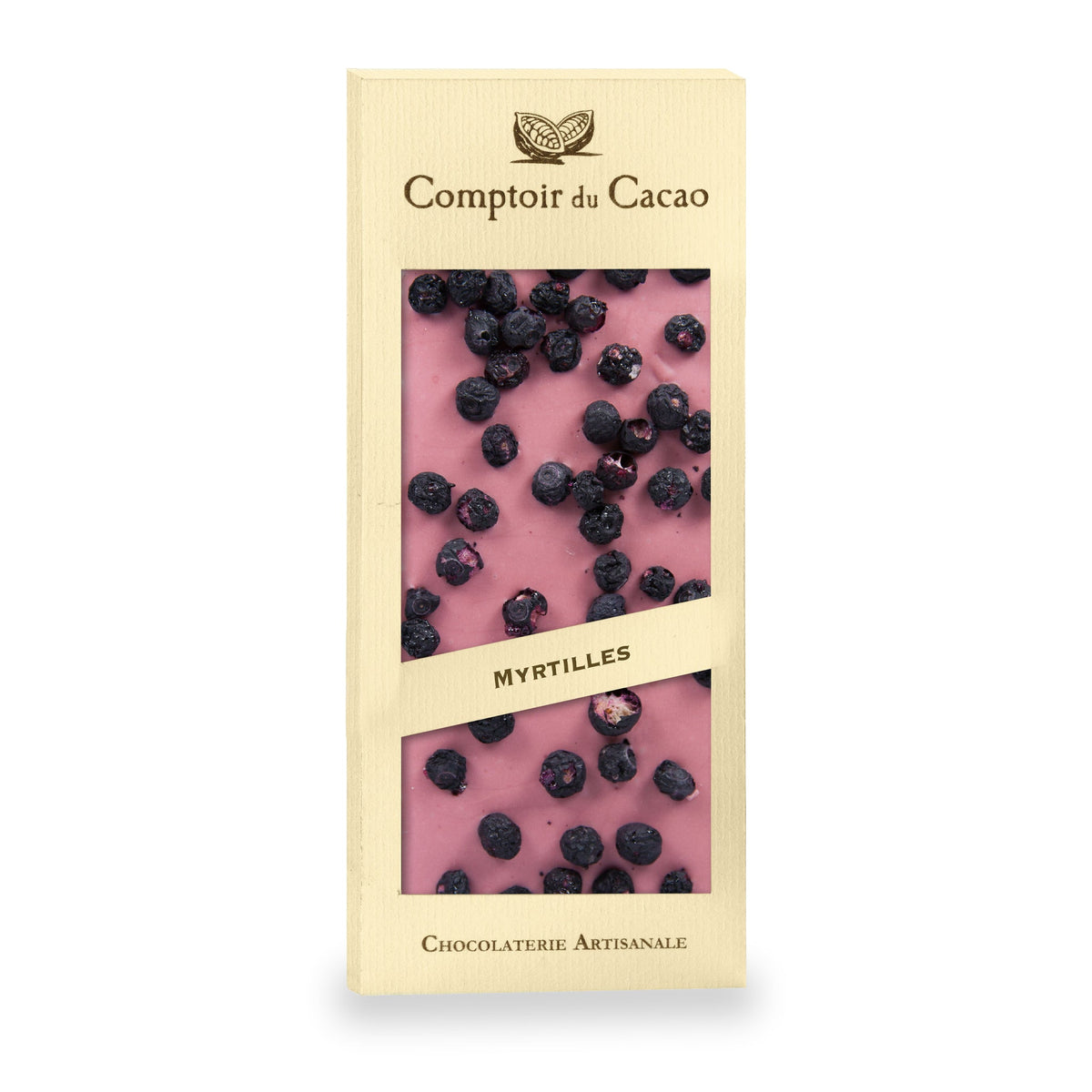 Wild Blueberry Ruby Chocolate Bar by Comptoir du Cacao, 90 g