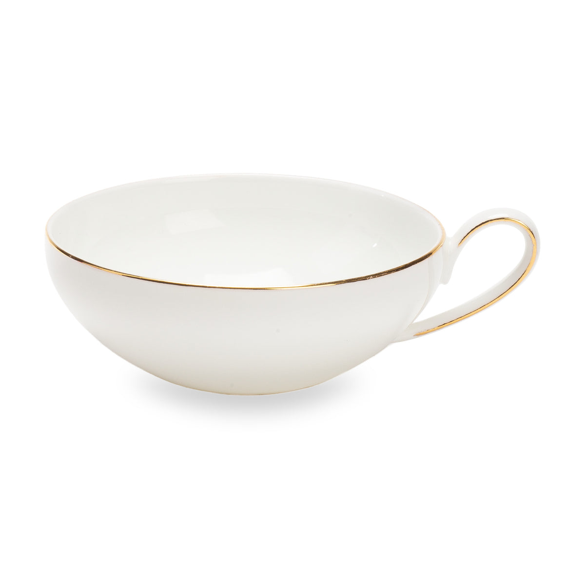 Concorde porcelain cup by Dammann Frères, with gold rim