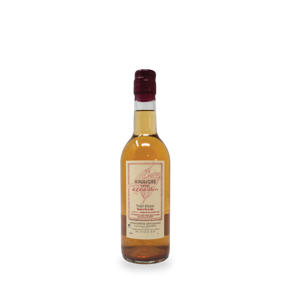 Shallots Vinegar by Laurent Agnès, 250 ml glass bottle
