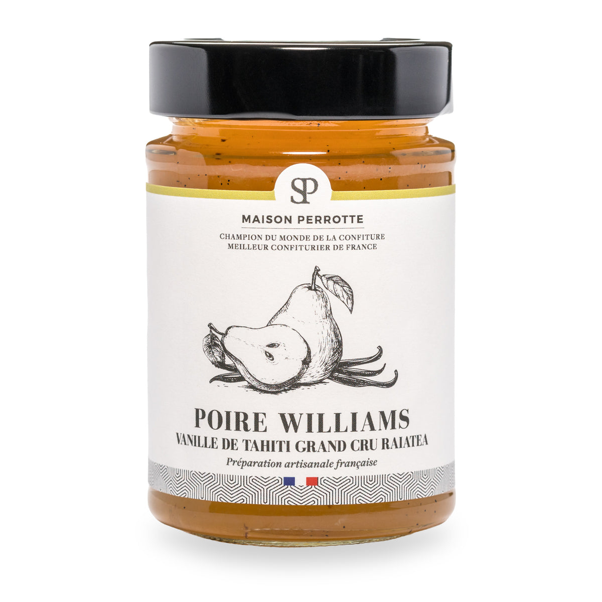 Pear Vanilla Jam by Maison Perrotte, glass jar