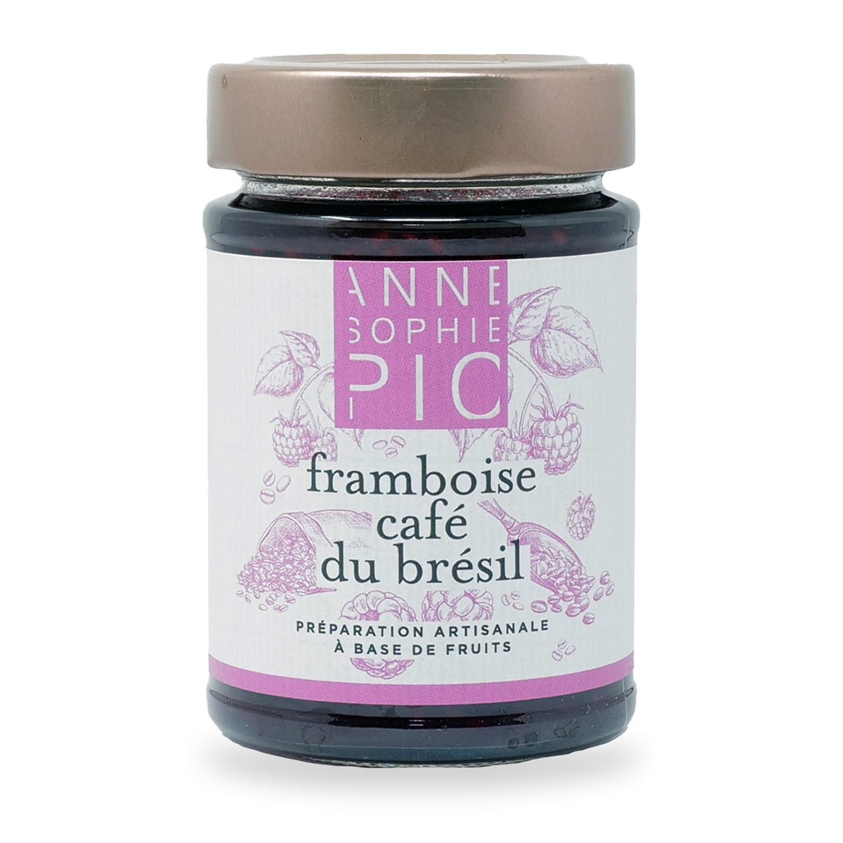 Anne-Sophie Pic Raspberry Brazilian Coffee Jam, 210 g glass jar